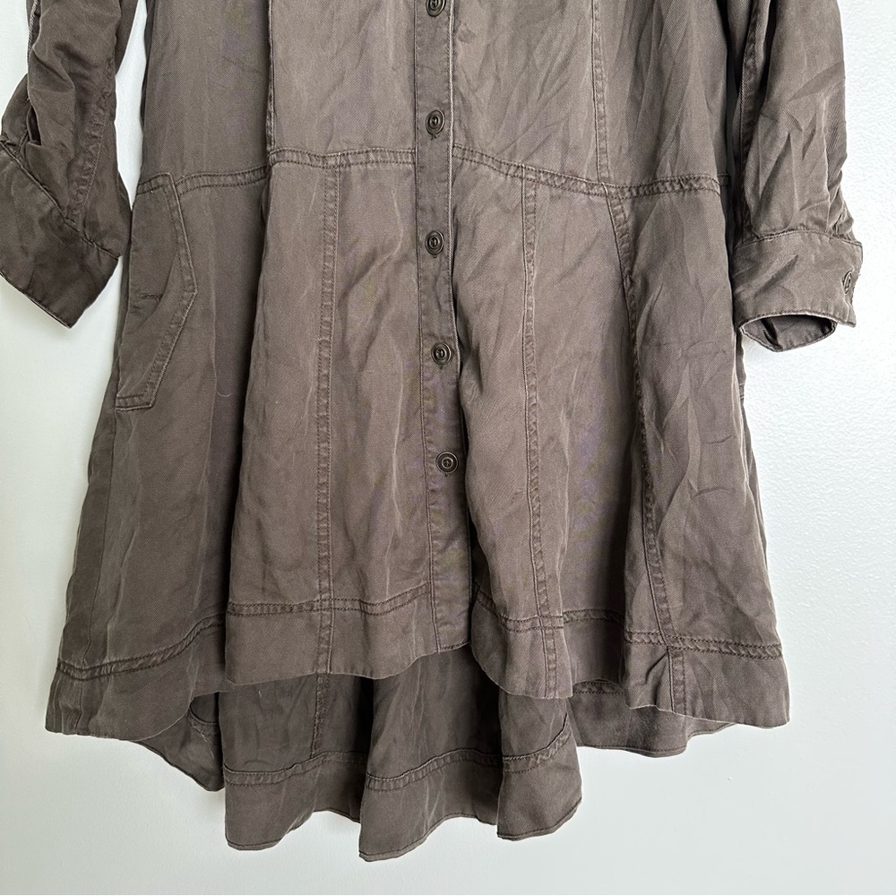Anthropologie Holding Horses High Low Button Down Swing Dress - Picture 6 of 8